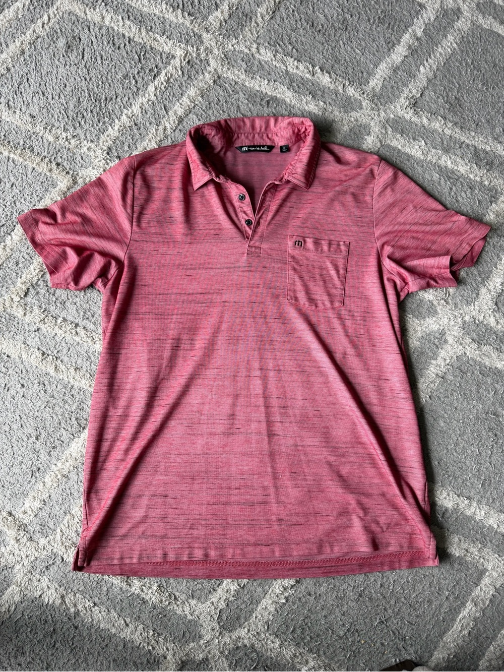 Travis Mathew Men's Heather Rose Polo